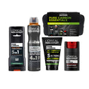 3x L'Oreal Paris Men Expert Pure Carbon Essentials 5 Piece Set