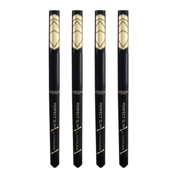 4x L'Oreal Paris Perfect Slim Eyeliner Intense Black 1.2ml