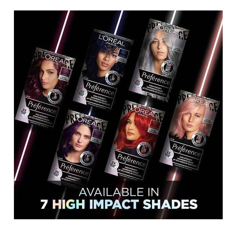 12x L'Oreal Paris Preference Vivids Permanent Hair Colour 4.261 Dark Purple