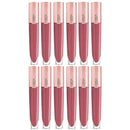 Set of L'Oreal lip glosses in various shades on a white background