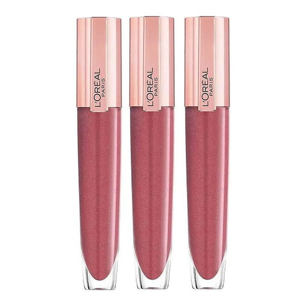 3x L'Oreal Paris Rouge Signature Plump Lip Gloss 7ml 404 I Assert