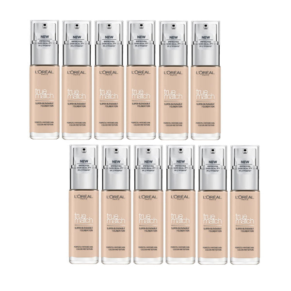 12x L'Oreal Paris True Match Liquid Foundation 2.R/2.C Cool Rose