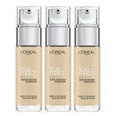 3x L'Oreal Paris True Match Liquid Foundation 30mL 1.D/1.W Warm Dore