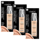 3x L'Oreal Paris True Match Liquid Foundation 30ml 2N Neutral (carded)