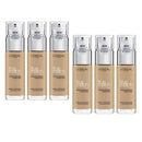 6x L'Oreal Paris True Match Liquid Foundation 3.D/3.W Warm Undertone