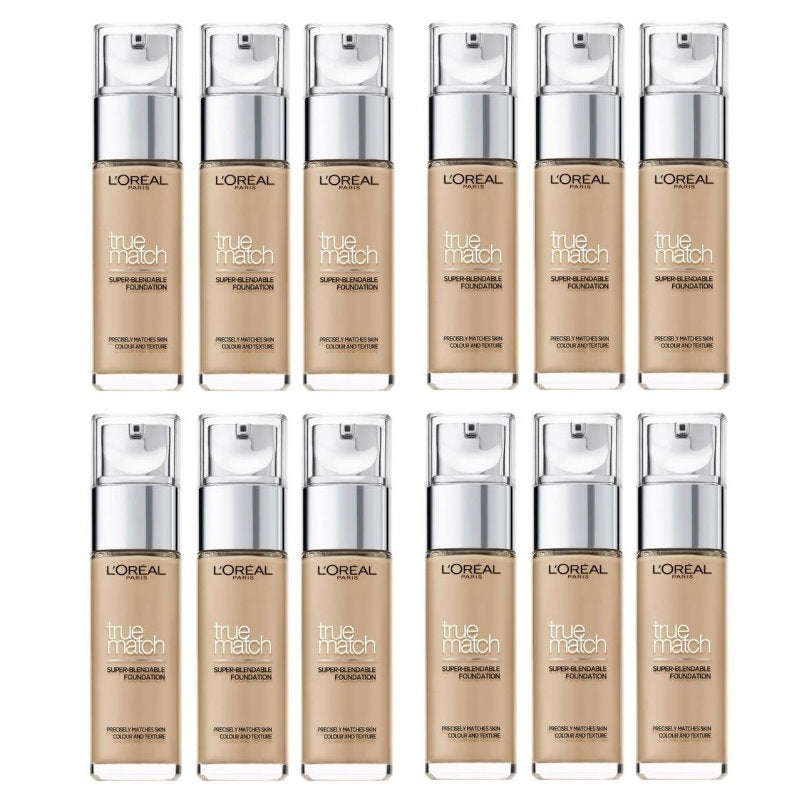 12x L'Oreal Paris True Match Liquid Foundation 3.N Neutral Undertone