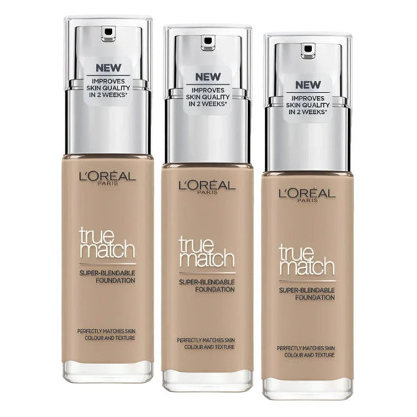 3x L'Oreal Paris True Match Liquid Foundation 4.N Neutral Undertone