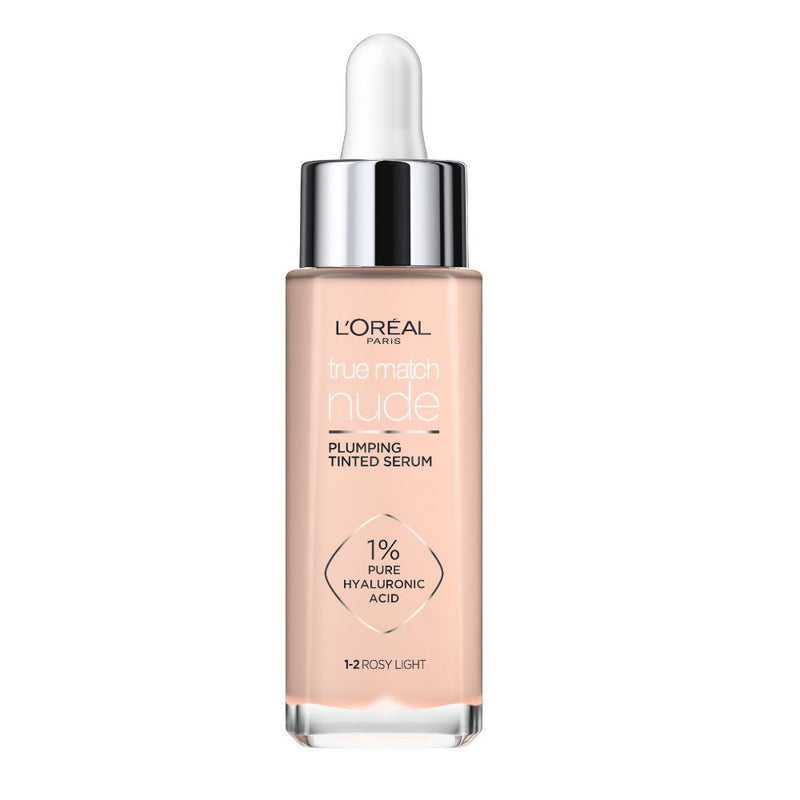 6x L'Oreal Paris True Match Nude Plumping Tinted Serum 30ml 1-2 Rosy Light