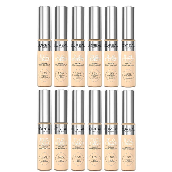 12x L'Oreal Paris True Match Radiant Serum Concealer 11ml 4N Light Medium