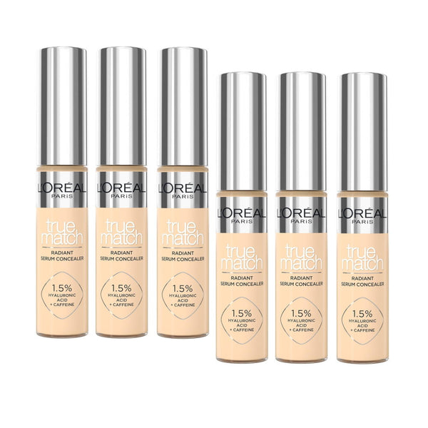 6x L'Oreal Paris True Match Radiant Serum Concealer 11ml 4N Light Medium