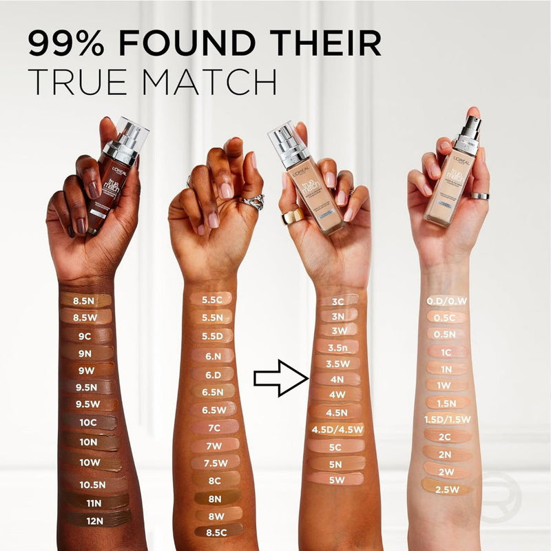 3x L'Oreal Paris True Match Liquid Foundation 4.N Neutral Undertone