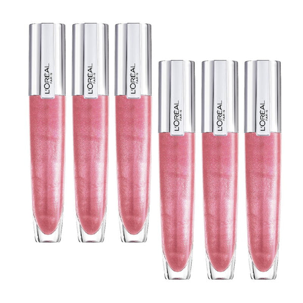 6x L'Oreal Paris Glow Paradise Plumping Lip Gloss 7ml 406 I Amplify