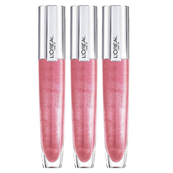 3x L'Oreal Paris Glow Paradise Plumping Lip Gloss 7ml 406 I Amplify