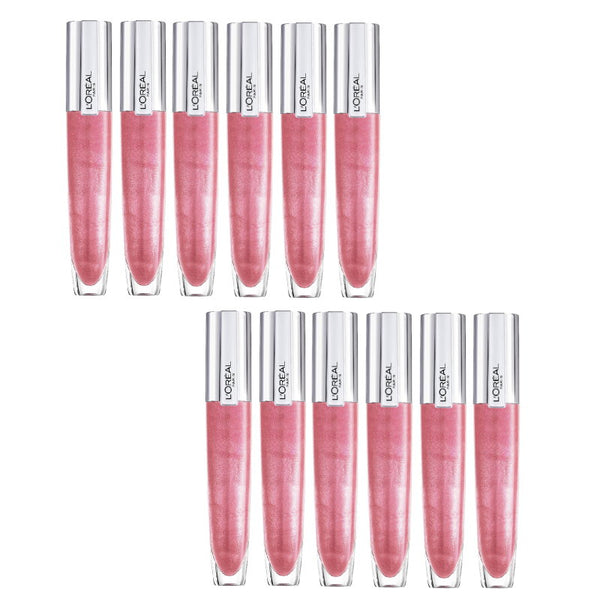 12x L'Oreal Paris Glow Paradise Plumping Lip Gloss 7ml 406 I Amplify