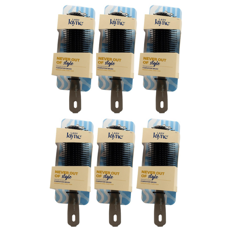 6x Lady Jayne Never Out Of Style Detangle and Define Formation Brush