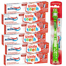 7pk Macleans Little Teeth Croc Toothbrush plus Toothpaste 4-6 years