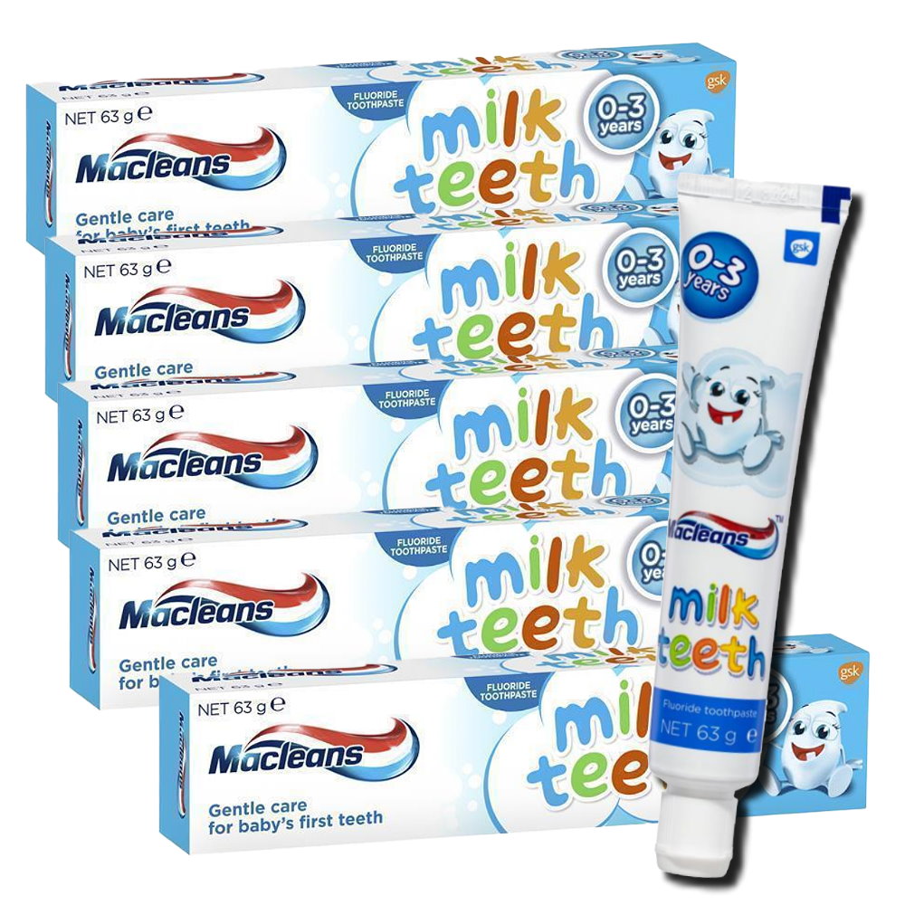 5pk Macleans Milk Teeth Toothpaste 0-3 years - Makeup Warehouse