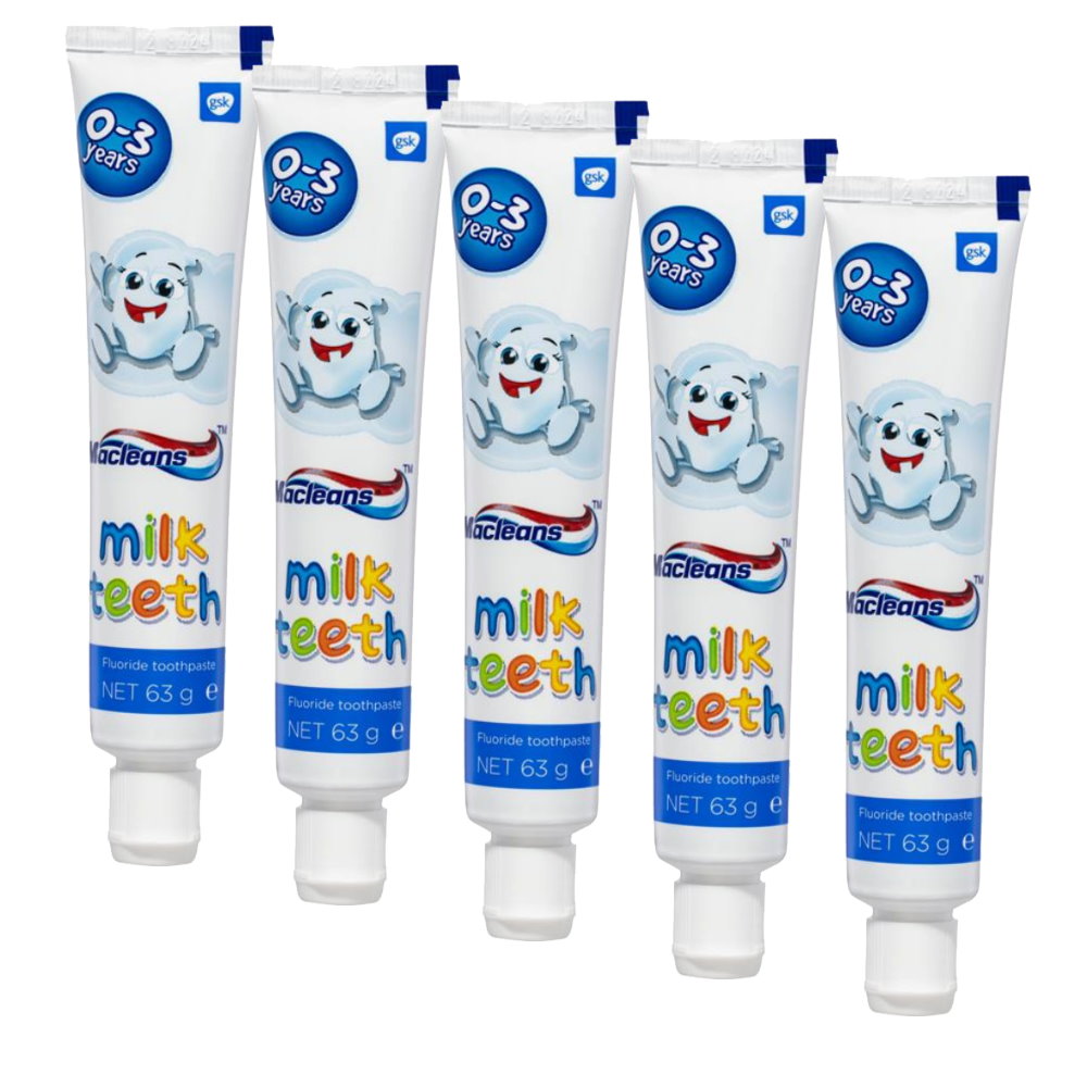 5pk Macleans Milk Teeth Toothpaste 0-3 years - Makeup Warehouse