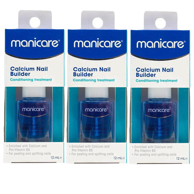 3x Manicare Calcium Nail Builder Conditioning Treatment 12mL
