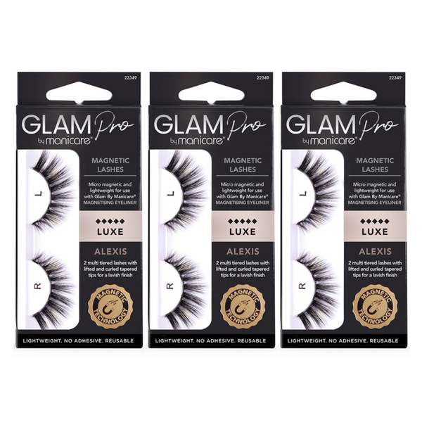 3x Manicare Glam Pro Magnetic Lashes Luxe Alexis