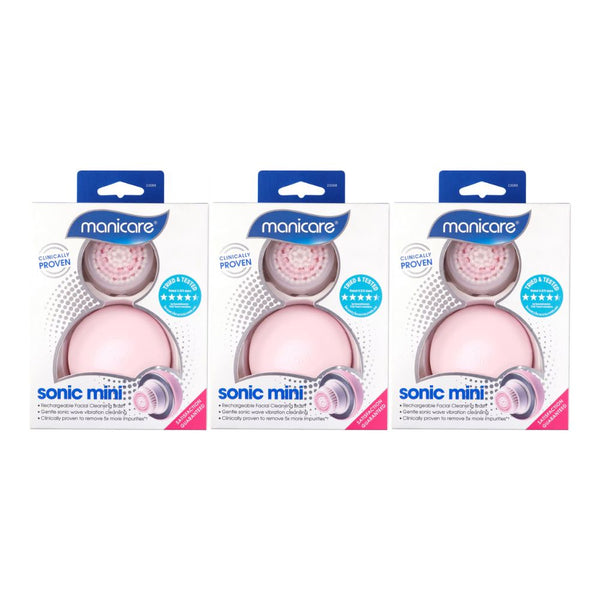 3x Manicare Sonic Mini Facial Cleanser - Rechargeable