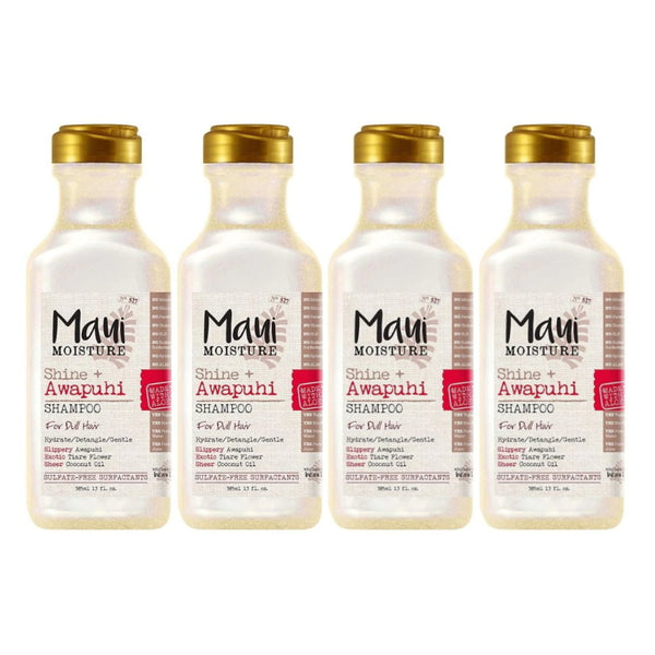 4 x Maui Moisture Shine + Awapuhi Shampoo For Dull Hair 385ml