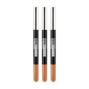 3x Maybelline Brow Natural Duo 2 in 1 Pencil and Powder Light Brown
