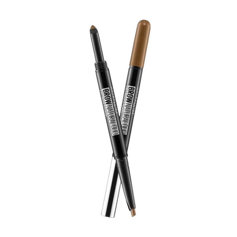 3x Maybelline Brow Natural Duo 2 in 1 Pencil and Powder Light Brown