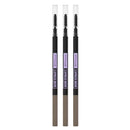 3x Maybelline Brow Ultra Slim Eyebrow Pencil 02 Soft Brown
