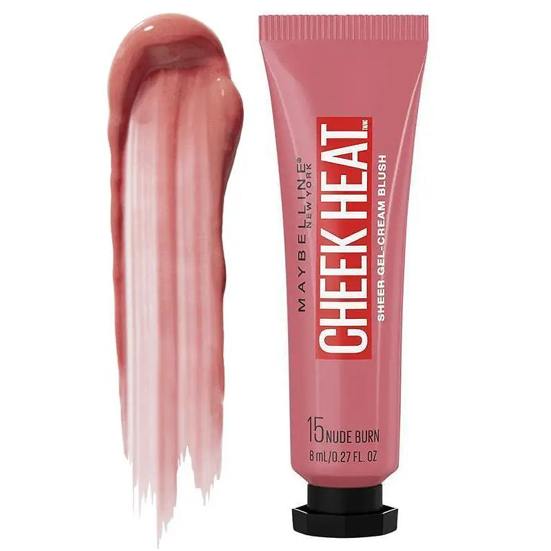 12x Maybelline Cheek Heat Sheer Gel Cream Blush 8ml 15 Nude Burn