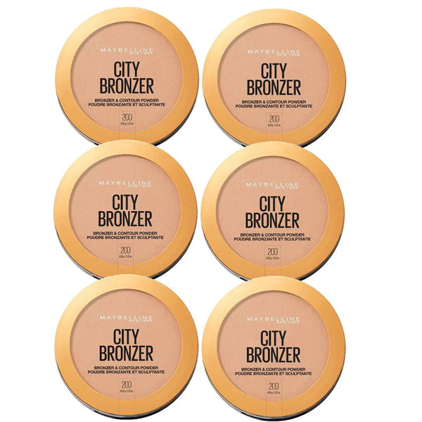 6x Maybelline City Bronzer & Contour Powder 8g 200 Medium Cool