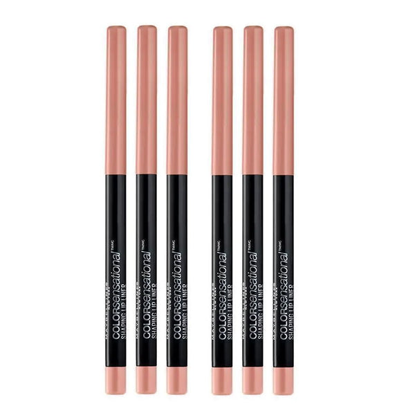 6x Maybelline Color Sensational Shaping Lip Liner 10 Nude Whisper