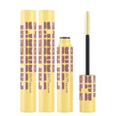 Maybelline mascara with yellow and brown packaging on a white background