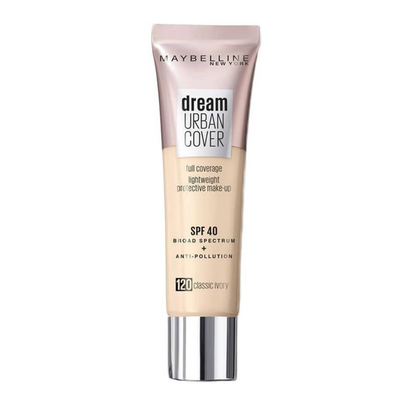 2x Maybelline Dream Urban Cover Full Coverage Foundation 120 Classic Ivory