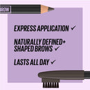 6x Maybelline Express Brow Eyebrow Shaping Pencil Deep Brown