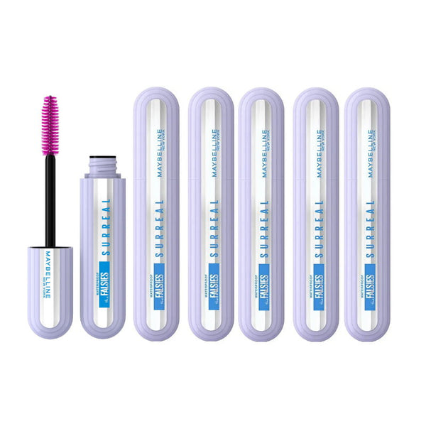6x Maybelline Falsies Surreal Extensions Waterproof Mascara 10ml 01 Very Black