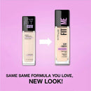 3x Maybelline Fit Me Dewy Smooth Foundation 30ml 125 Nude Beige (carded)