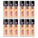 12x Maybelline Fit Me Dewy Smooth Foundation 130 Buff Beige 30ml