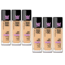 6x Maybelline Fit Me Dewy and Smooth Foundation 220 Natural Beige 30ml