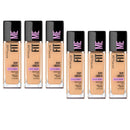 6x Maybelline Fit Me Dewy and Smooth Liquid Foundation 30ml 225 Medium Buff