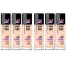 6x Maybelline Fit Me Dewy Smooth Foundation 105 Fair Ivory 30ml
