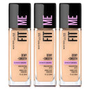 3x Maybelline Fit Me Dewy and Smooth Liquid Foundation 120 Classic Ivory 30mL