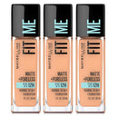 3x Maybelline Fit Me Matte Poreless Foundation 30ml 245 Classic Beige