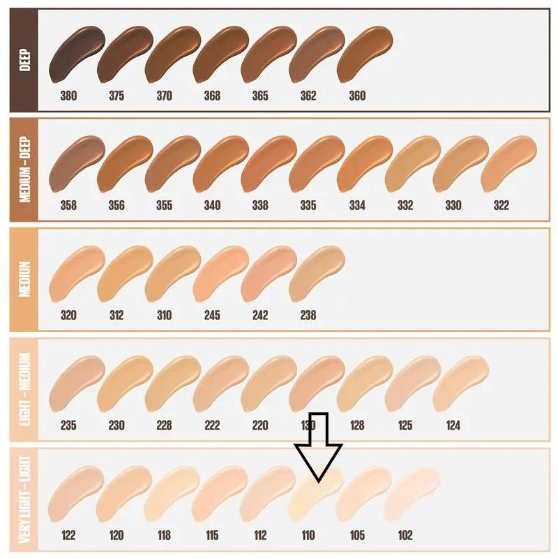 Maybelline Fit Me Matte Poreless Mattifying Liquid Foundation 30ml 110 Porcelain