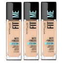 3x Maybelline Fit Me Matte & Poreless Mattifying Liquid Foundation 122 Creamy Beige