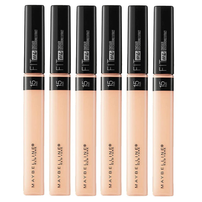 6x Maybelline Fit Me Natural Coverage Concealer 6.8ml 15 Fair