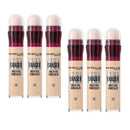 Set of Maybelline Eraser Multi-Use Concealer bottles on a white background