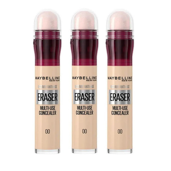 3x Maybelline Instant Age Rewind Eraser Multi-Use Concealer 00 Ivory