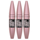 3x Maybelline Lash Sensational Washable Mascara 9.5ml 254 Intense Black