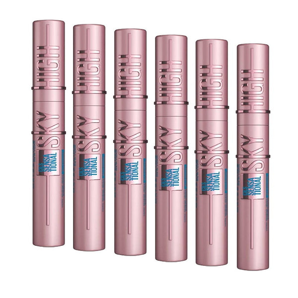 6x Maybelline Lash Sensational Sky High Waterproof Mascara 6ml 01 Very Black